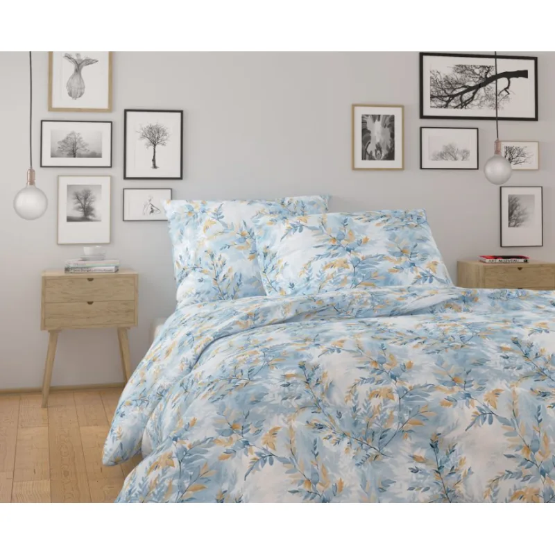 Bavlnené obliečky NORDIC COLLECTION , YVES modré 40x40 cm