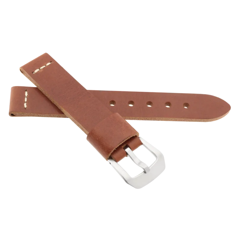 JVD Kožený unisex hnědý řemínek na hodinky R41103/20