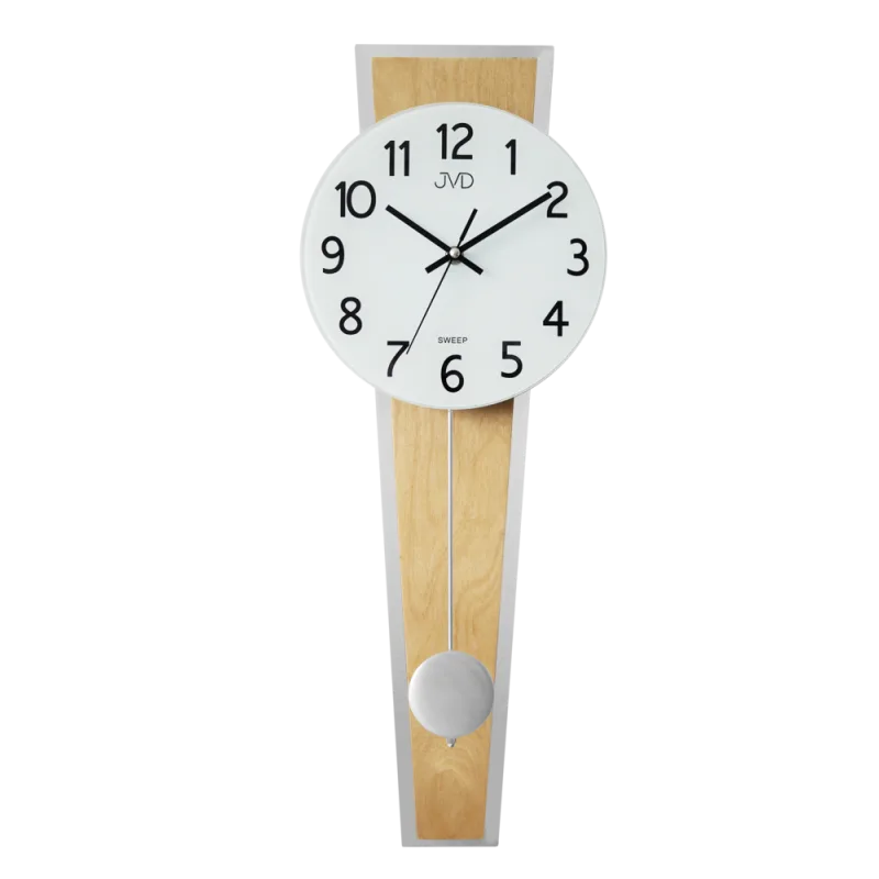Netikající dřevěné kyvadlové hodiny JVD NS17020/68 s tichým chodem