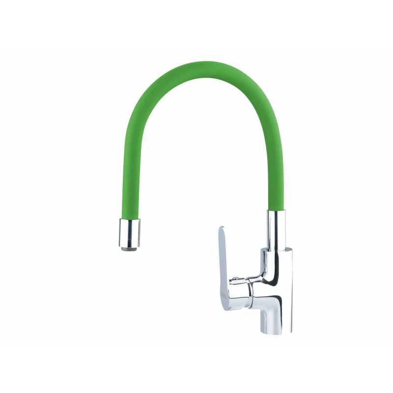 Batéria stojanková, flexibilné horné rameno zelené, 550mm, 35mm, lesklý chróm, BALLETTO