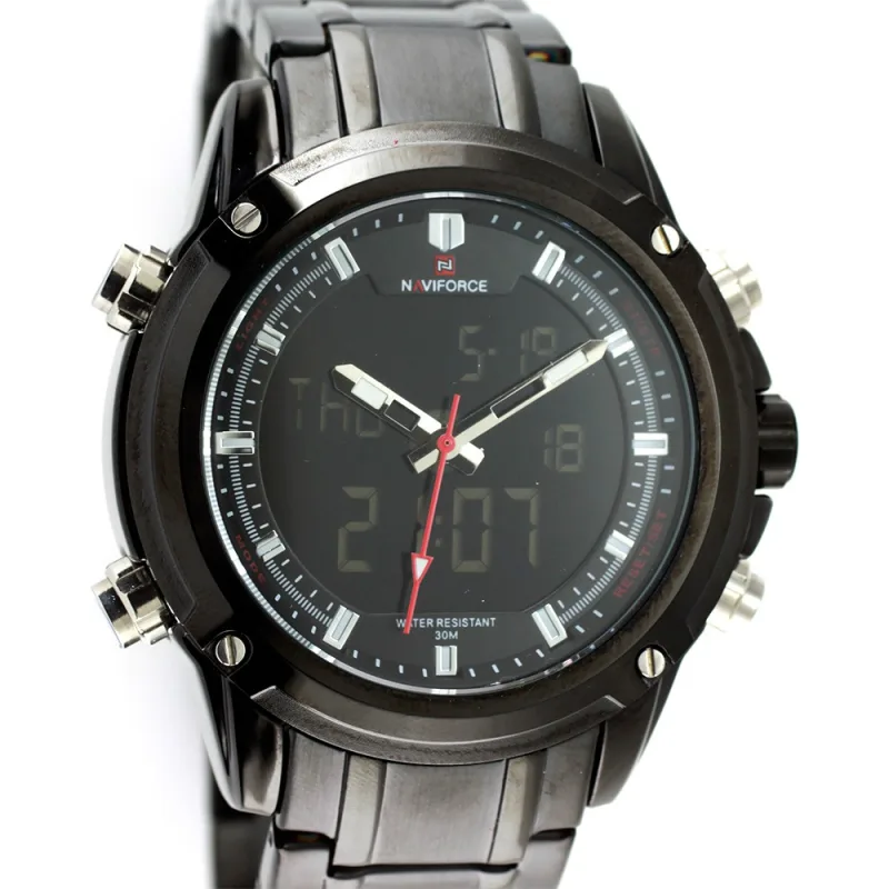 MPM Moderní pánské hodinky s digitálním časem a datem na číselníku W01X.10862.E