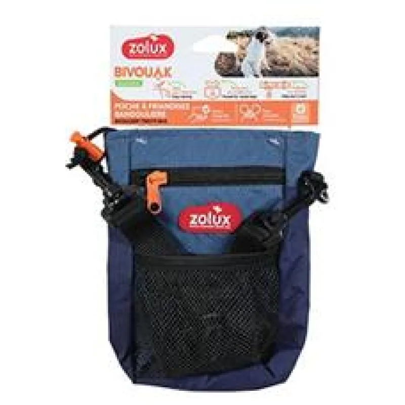 Kapsička na pamlsky BIVOUAK s popruhem modrá Zolux 1 ks modrá