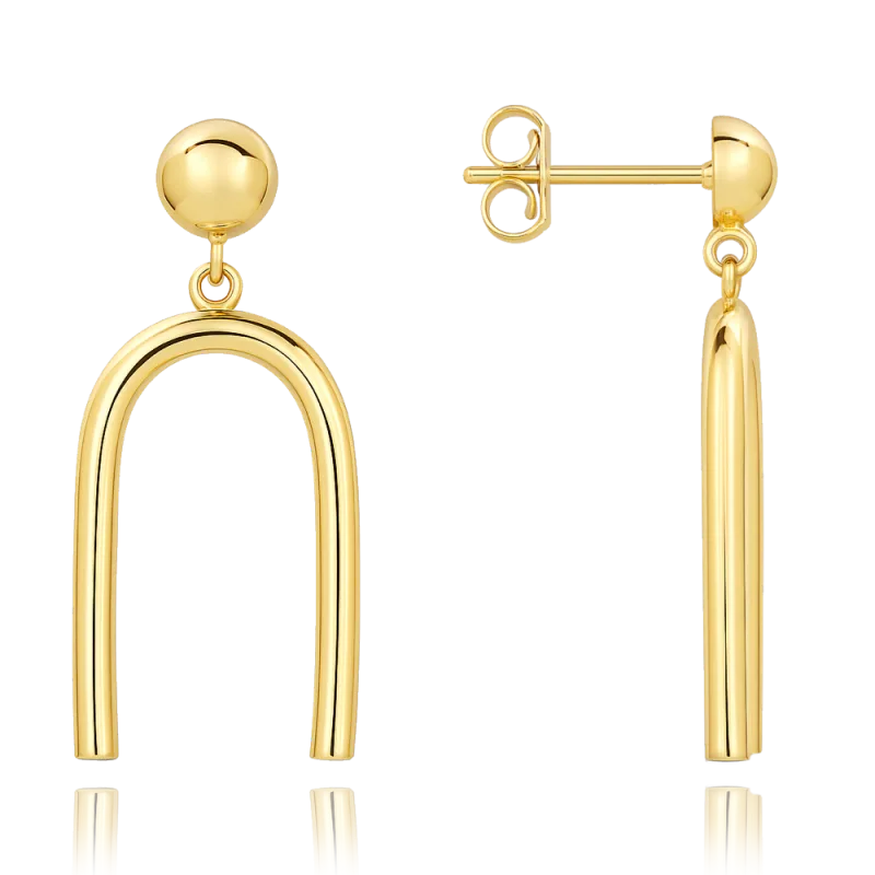 MINET Moderní zlaté náušnice s kuličkou Au 585/1000 1,70g JMG0048WGE13