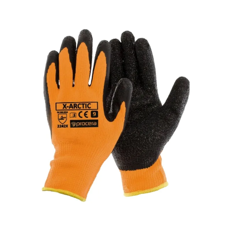 Rukavice máčané v latexe, zimné 9"
