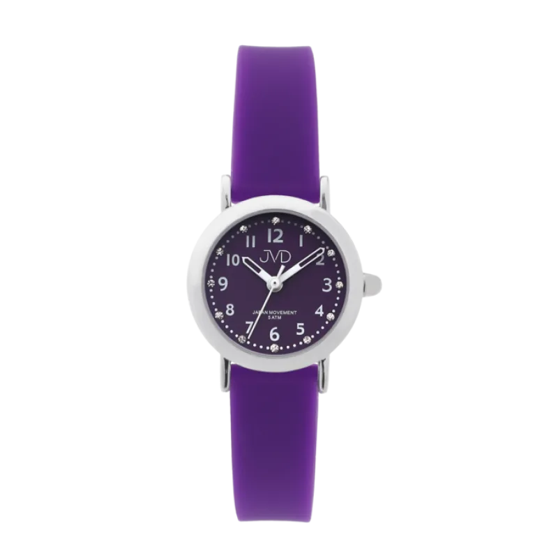 Dívčí dětské náramkové hodinky JVD J7189.3 se zirkony na číselníku