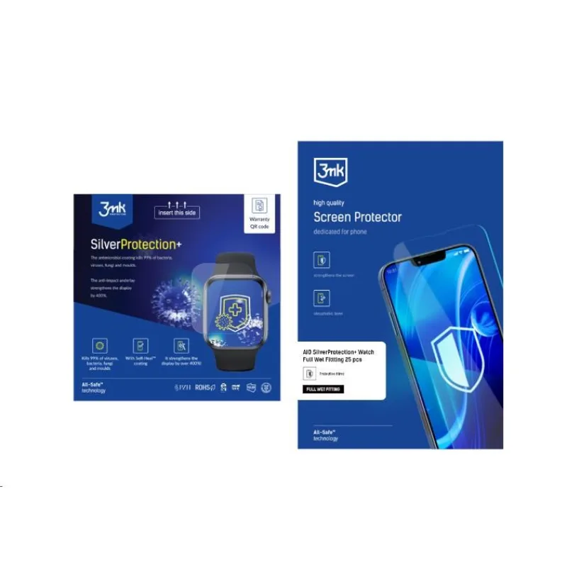 3mk All-Safe - AIO fólie SilverProtection+ Full Wet Fitting Watch, 5 ks…