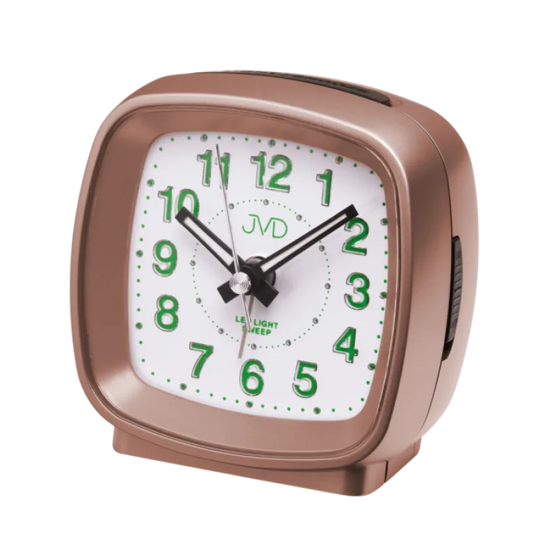 Analogový netikajcí tichý budík JVD rose sweep SRP817.8