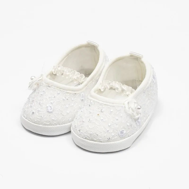 Dojčenské krajkové baletky capačky New Baby béžová 12-18 m