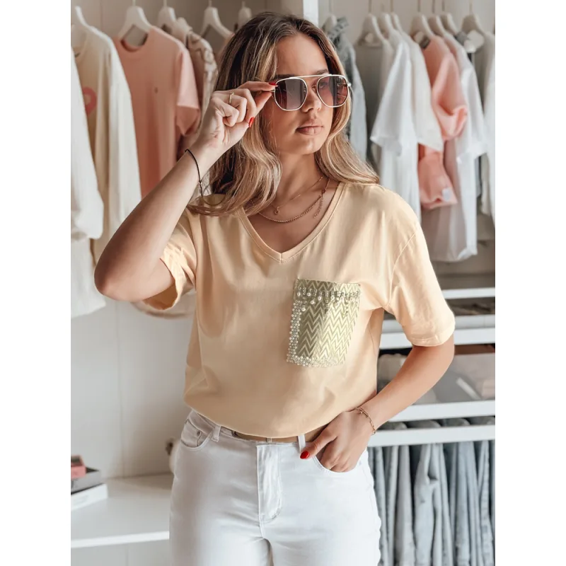 Dstreet RY2599 TASTI tričko broskyňová L/XL