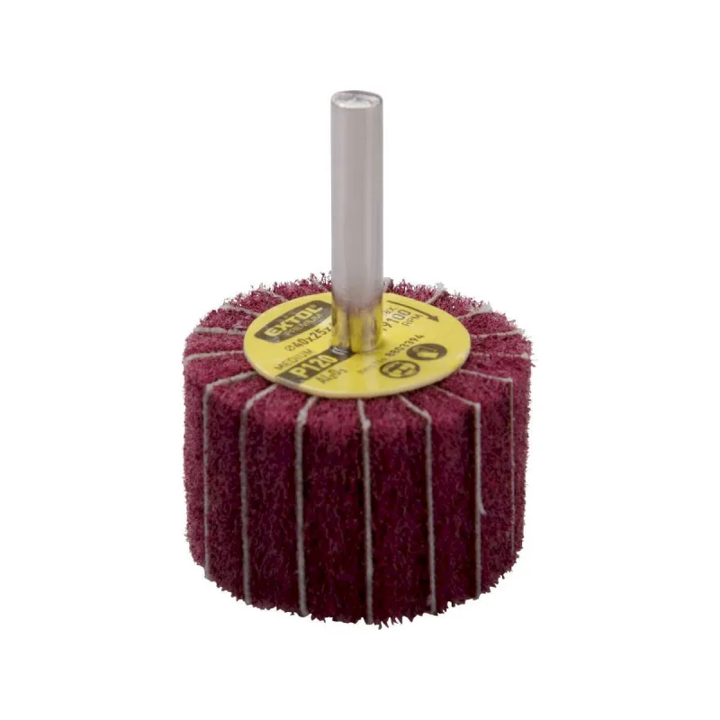 Kotúč brúsny lamelový do vŕtačky, Ø40x25mm, P120, stopka 6mm, EXTOL PREMIUM