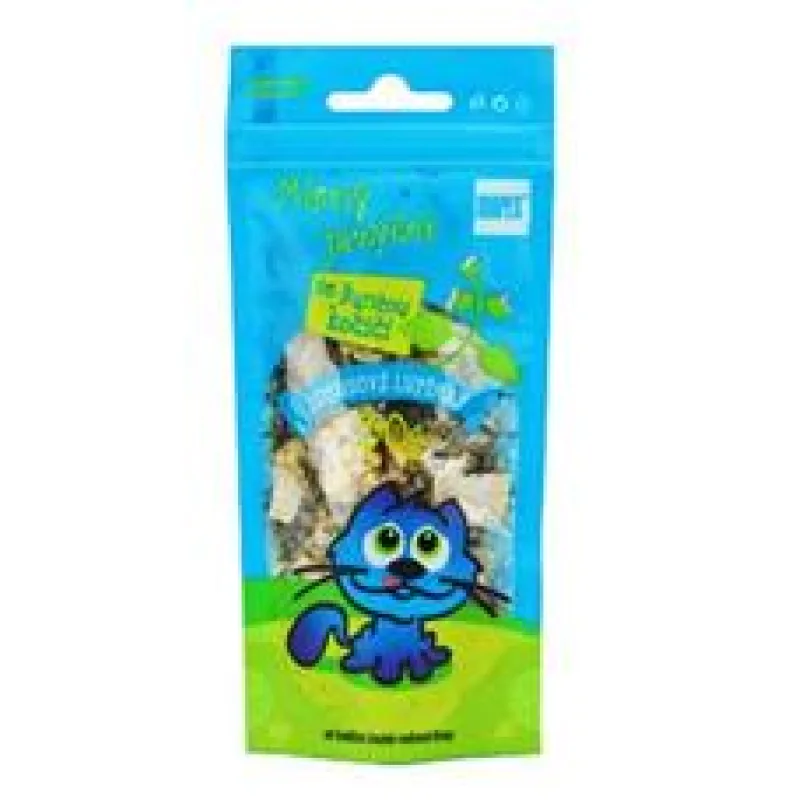 Pochoutka lososové lupínky se šantou kočičí MAPES 30g