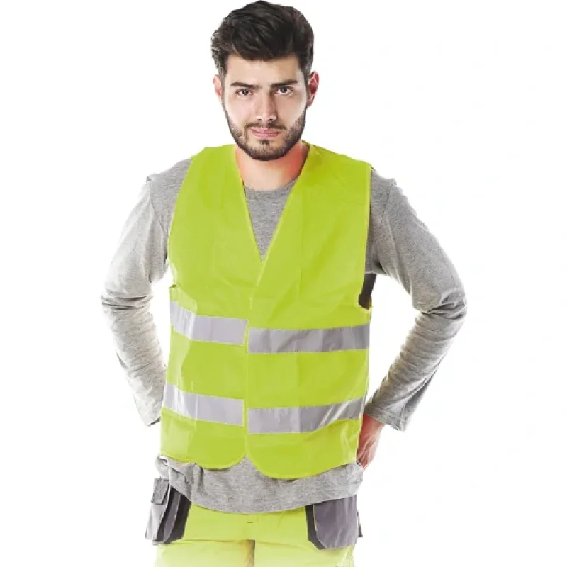 Reis KOS-5Y HI-VIS výstražná sieťovaná vesta 5 PACK žltá M-6XL