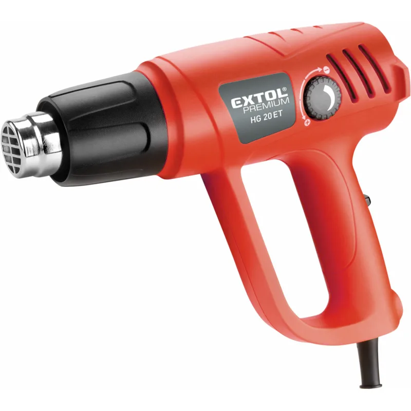 Pištoľ teplovzdušná, príkon 2000W, 50-450/90-600°C, EXTOL PREMIUM