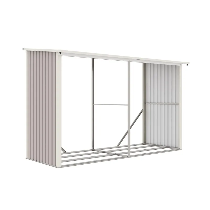 Prístrešok na drevo WOH 682x302x119 cm, šedý