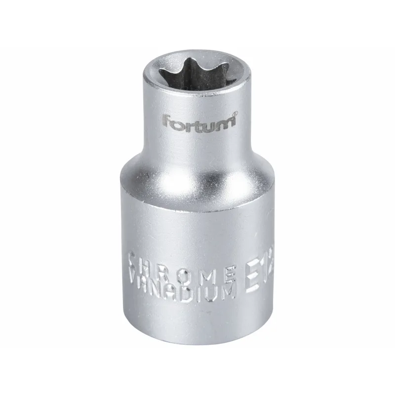 Kľúč nástrčný TORX, E12, 1/2”, FORTUM