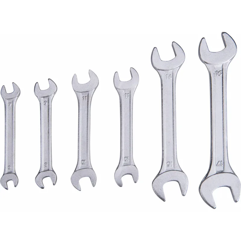 Kľúče vidlicové, 6-dielna sada, 6-17mm, EXTOL CRAFT