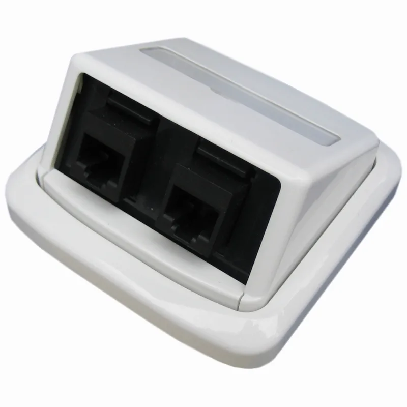 Dvojzásuvka ABB TANGO 2xRJ45 Cat5e UTP biela, BKkeys 2410