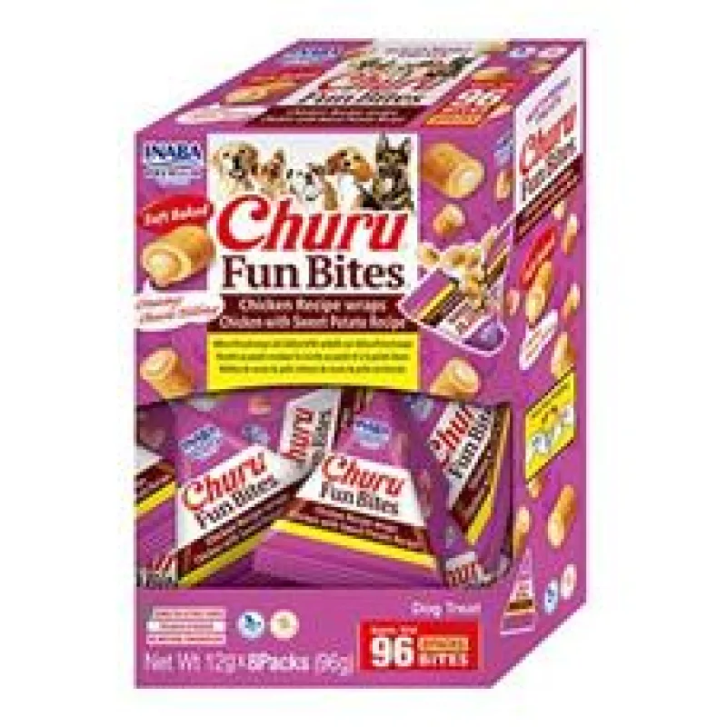 Churu Dog BOX Fun Bites Chicken wraps Chic&Sw.Pot 8x12g