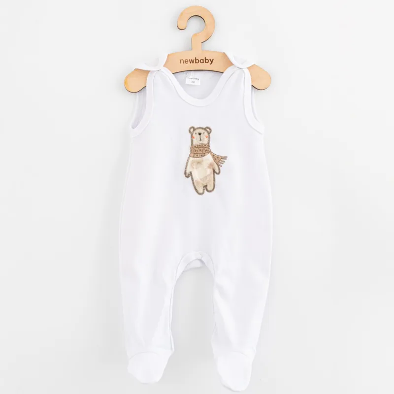 Dojčenské bavlnené dupačky New Baby Polar Bear