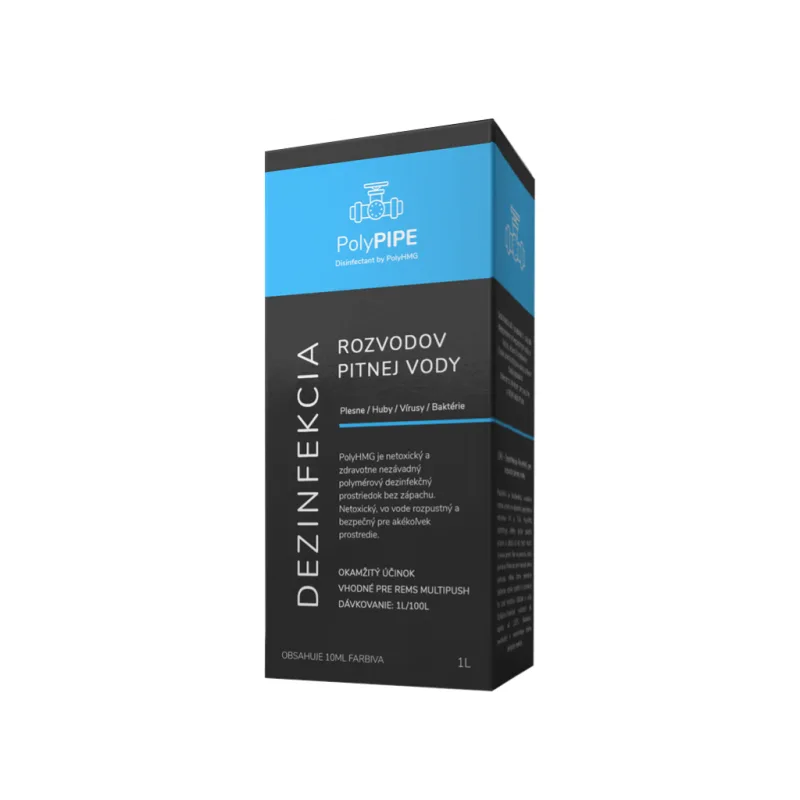 Poly PIPE dezinfekcia potrubia pitnej vody bez chlóru a korózie, POLYMPT