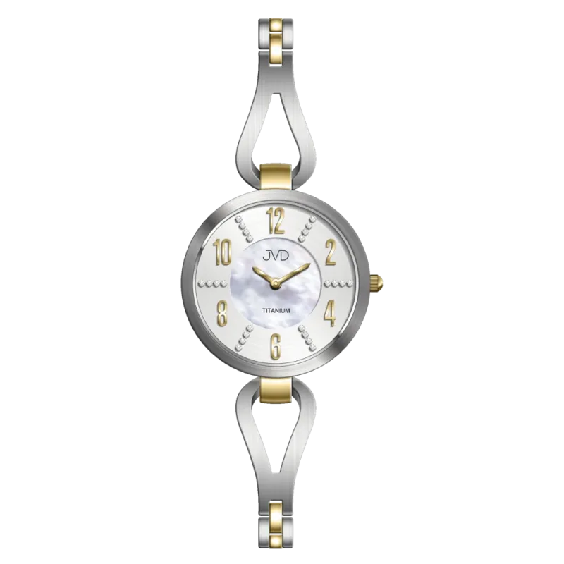 JVD Dámské luxusní zlacené titanové hodinky JVD J5036.4