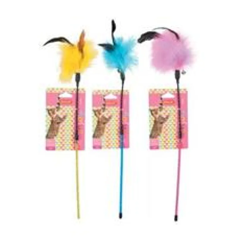 Hračka kočka udice Feather Duster mix barev Zolux 1 ks