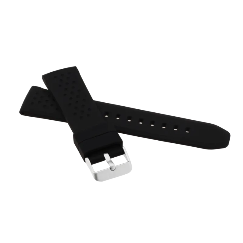 JVD Pánský černý silikonový řemínek na hodinky RP 106/22