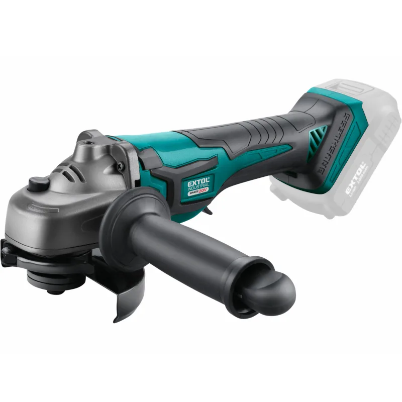 Brúska uhlová aku Share20V, bez aku, ⌀125mm, bezuhlíkový motor, EXTOL INDUSTRIAL