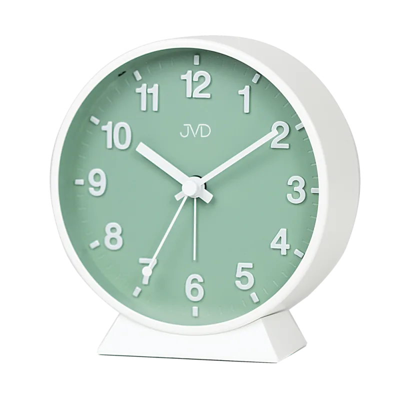 JVD Analogový bílý ručkový budík SRP1006.2