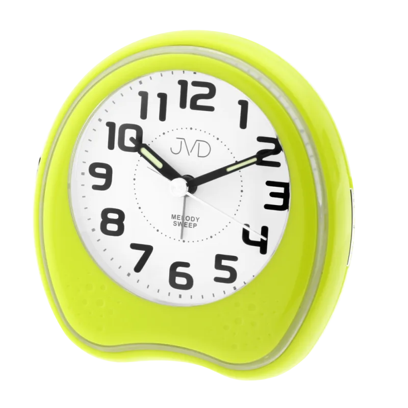 JVD Netikající tichý Budík Quartz JVD zelený SRP130.6