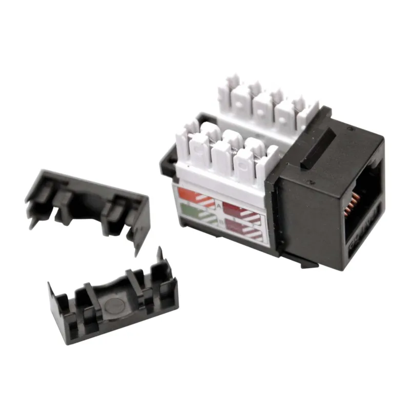 Keystone LEXI-Net Cat5E, UTP, duální svorkovnice, černý s vyvazovacím…