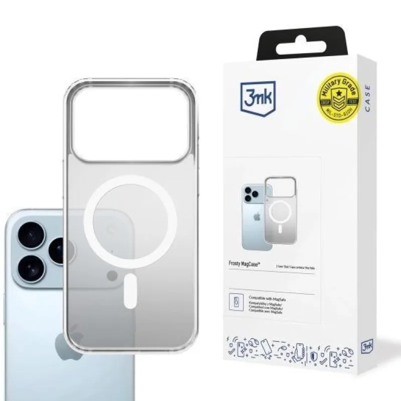 3mk ochranný kryt Frosty MagCase White pro Apple iPhone 17 Pro…