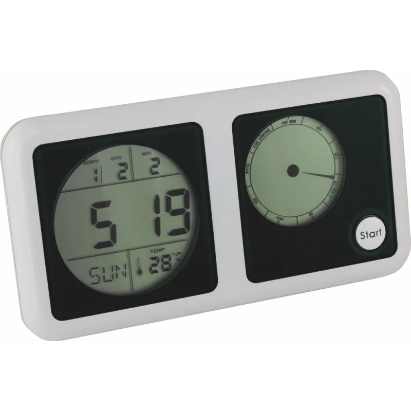 MPM Černé plastové stolní hodiny C02.2597.0090