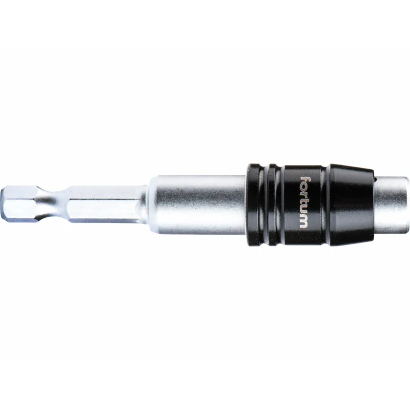 Nadstavec na bity magnetický, 1/4"x60mm, Quick-Lock, CrV, FORTUM