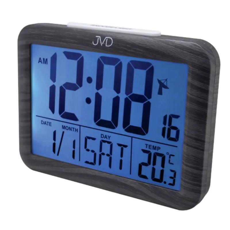 Digitální rádiem řízený budík JVD RB27.2 - imitace dřeva
