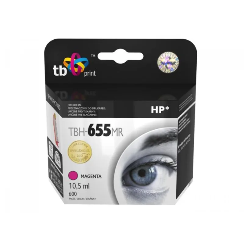 Ink. kazeta TB kompatibilná s HP 655, Magenta ref. TBH-655MR