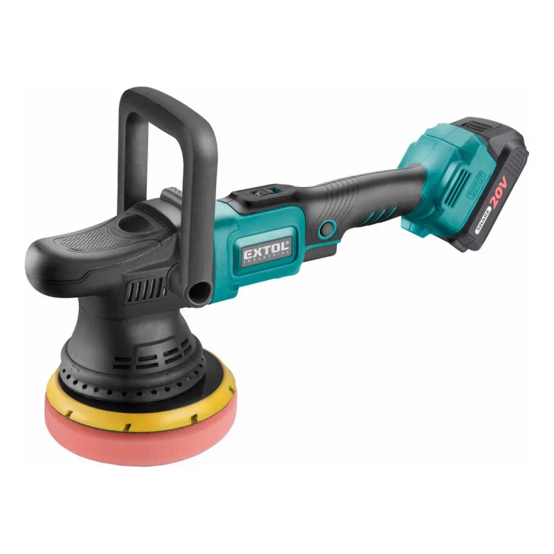 Leštička orbitálna excentrická Share20V, 1x 2Ah Li-ion, 2,4A nabíjačka, 150mm, suchý zips, EXTOL IND