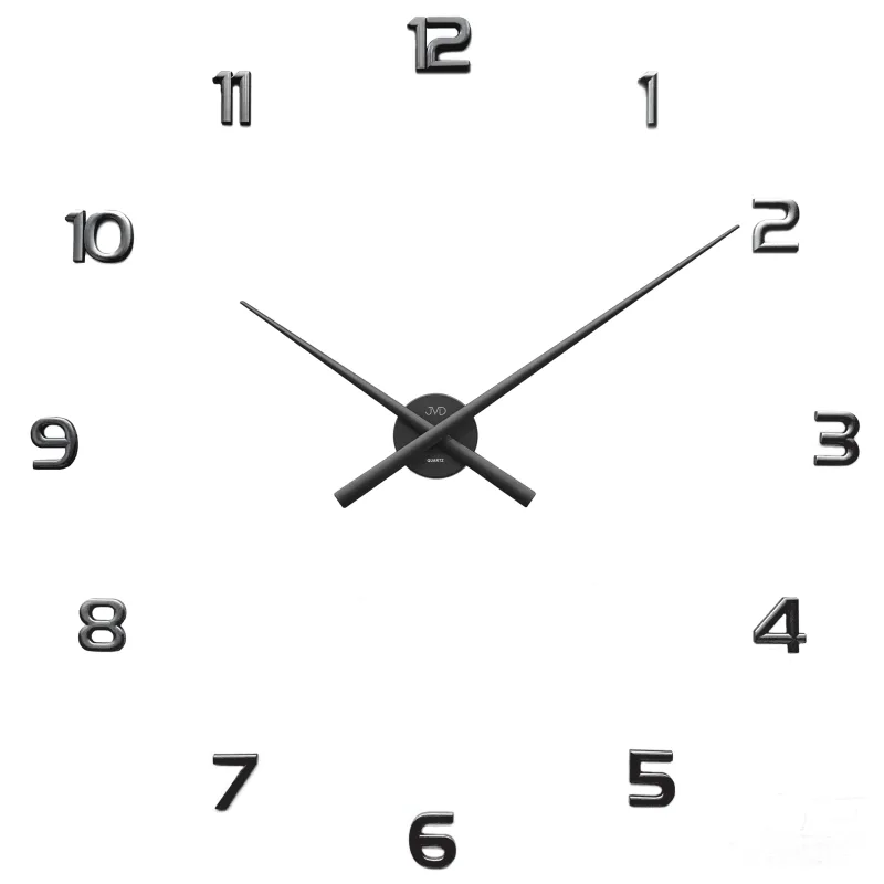 JVD Černé designové nástěnné nalepovací hodiny JVD HT465.1