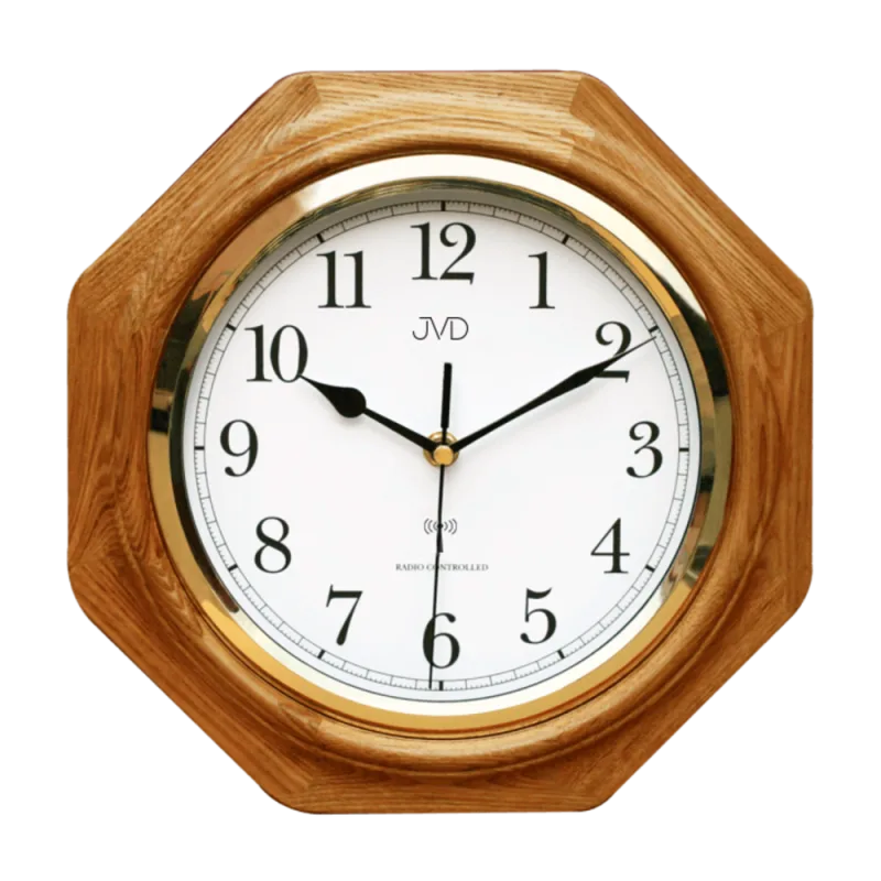 JVD Dřevěné rádiem řízené nástěnné hodiny JVD NR7172.4