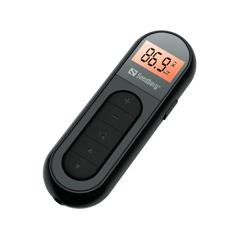 Sandberg vreckové FM rádio Recharge, dobíjacie batérie, display, čierna…