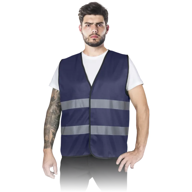 Reis KOS COLOR Pánska výstražná vesta 5 Pack Navy Blue M-3XL