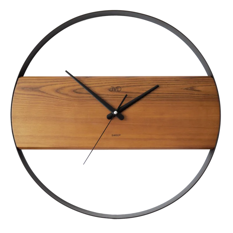 JVD Dřevěné nástěnné designové kulaté hodiny JVD NS22008/11