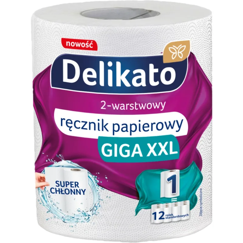 Delikato REC500 Giga XXL 2V papierové utierky biele 500 listov