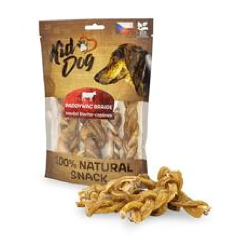KIDDOG 100% Natural Snack hovězí šlacha copánek 12 cm 200g