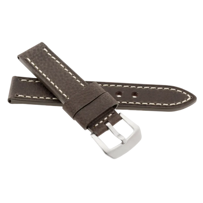 JVD Kožený unisex hnědý řemínek na hodinky R41214/22