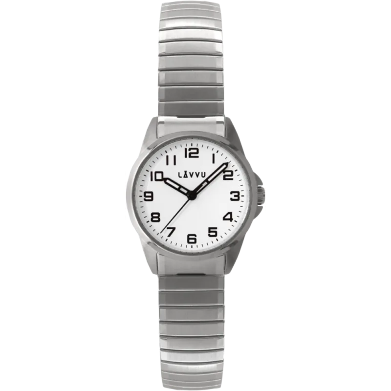 LAVVU Dámské pružné hodinky STOCKHOLM Small White