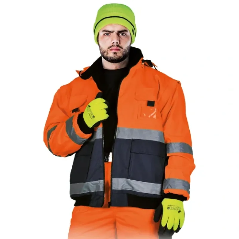 Leber&Hollman VIBER PG reflexná zimná bunda 2v1 oranžová