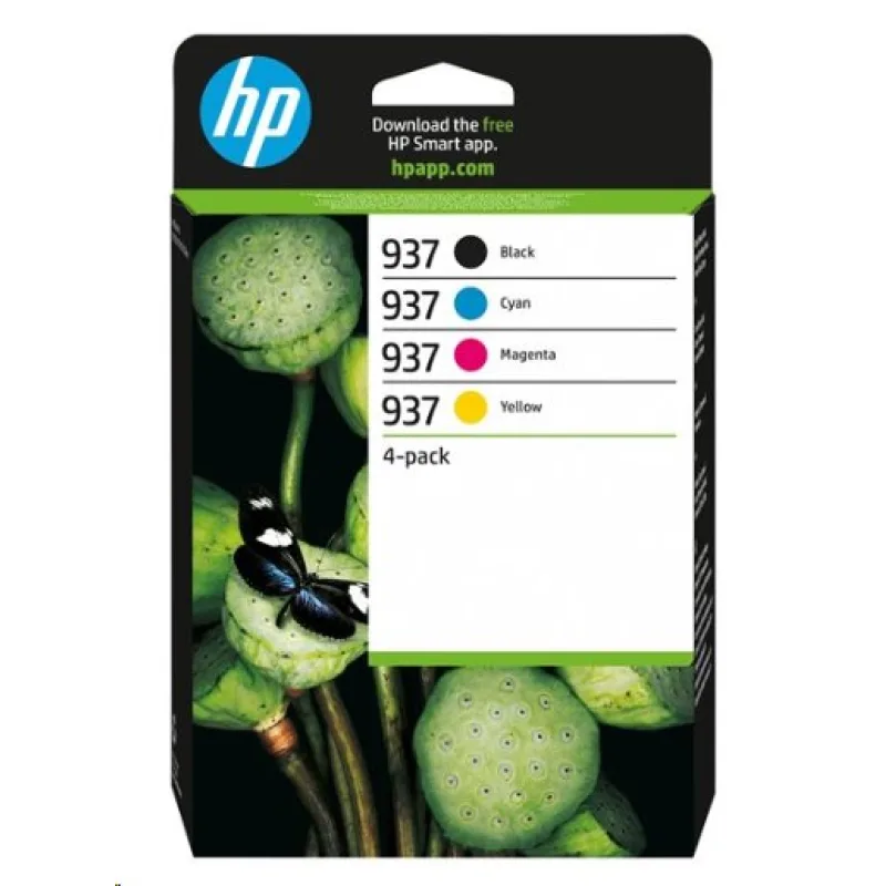 HP 9374-balenie čierna, žltá, azúrová, purpurová 6C400NE