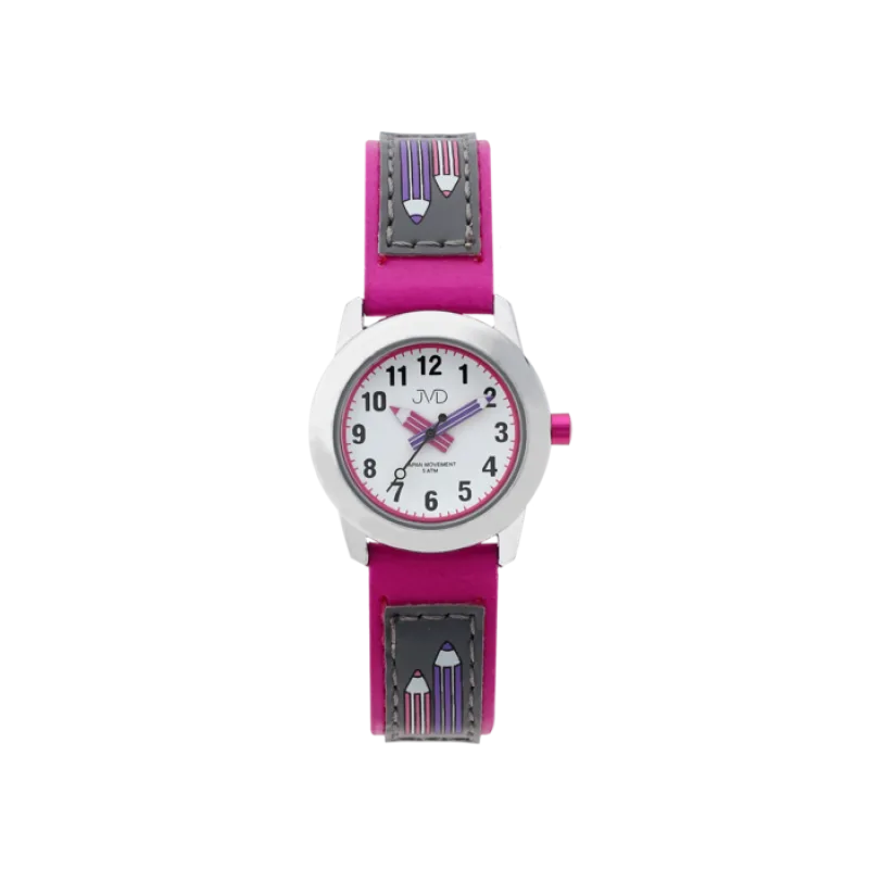 Dětské "pastelkové" čitelné hodinky JVD basic J7109.1 s barevnými pastelkami
