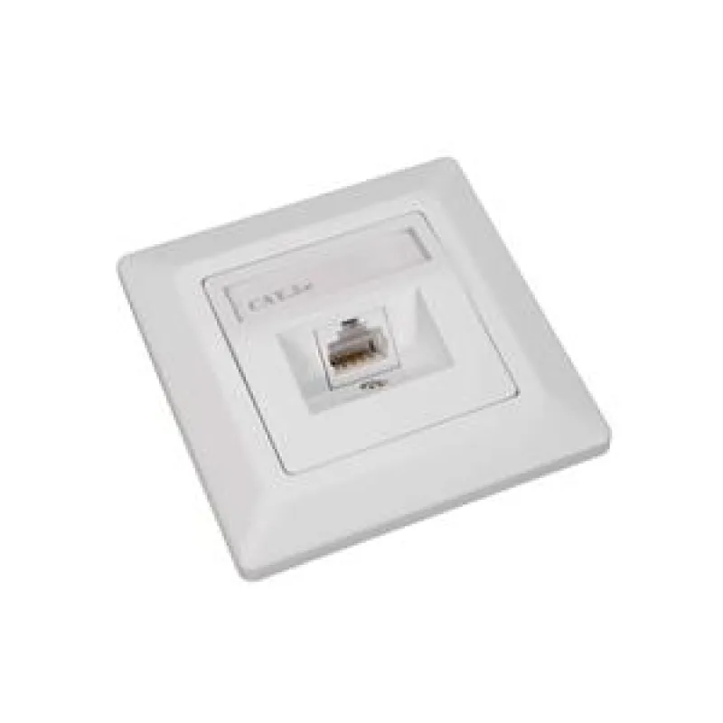 Zásuvka Solarix CAT5E UTP 1 x RJ45 pod omietku biela 23100095